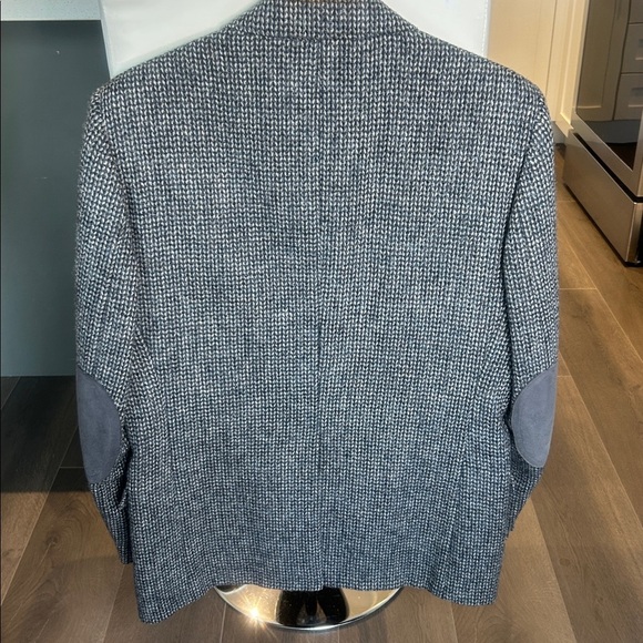 Harris Tweed Blazer with Suede Elbow Patches 2 Button Wool Sport Coat Men’s M - Picture 15 of 16